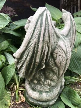Gargoyle - Steinstatue - 23 x 28 cm - klassisch weiß